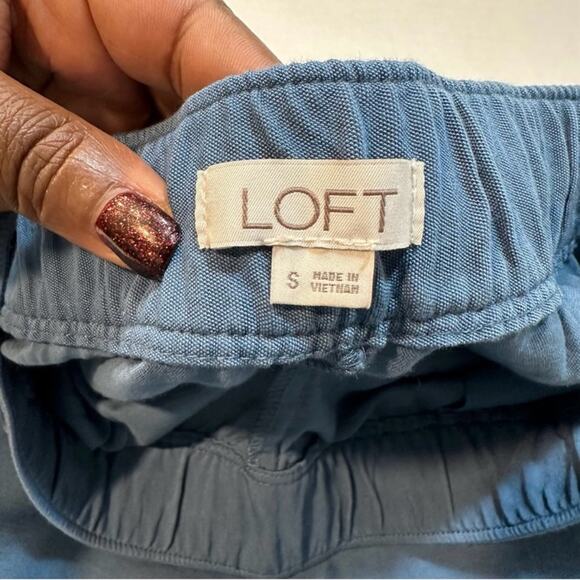 LOFT Casual Drawstring Stretch Waist Pant Pockets Size S Preppy Casual - Picture 5 of 6